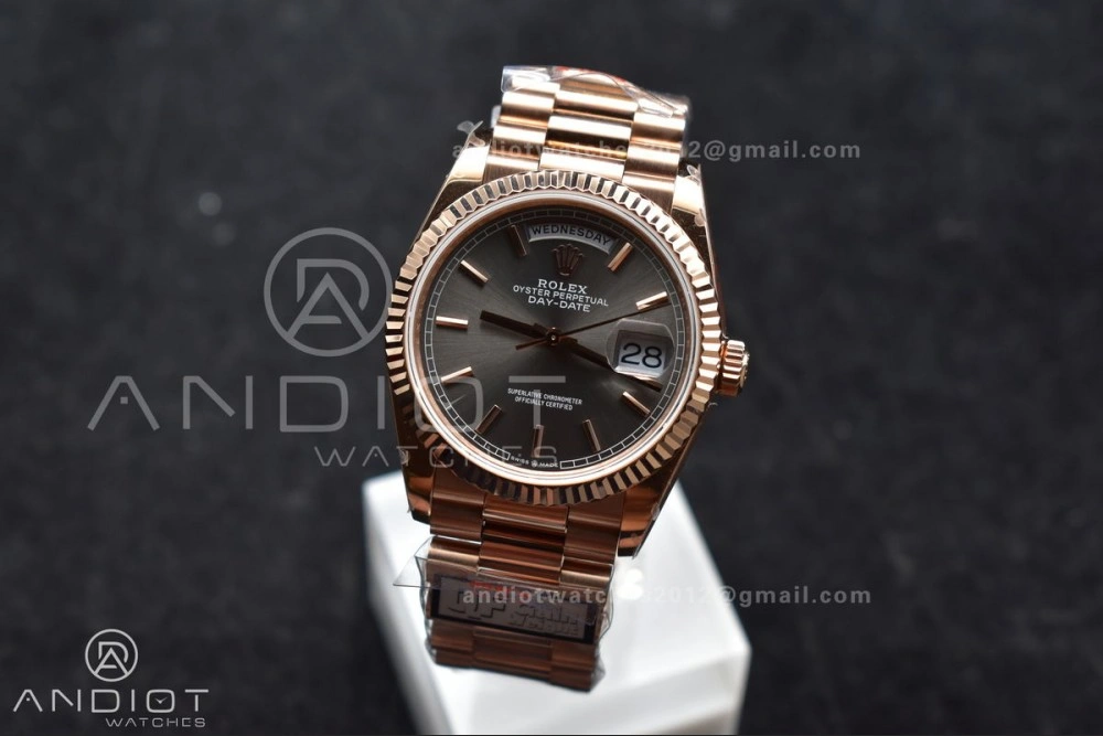 Seasonal DayDate 36 SS QF Best Edition 904L Steel Grey Dial on President Bracelet vr3255 V5 (Gain Weight) 681
