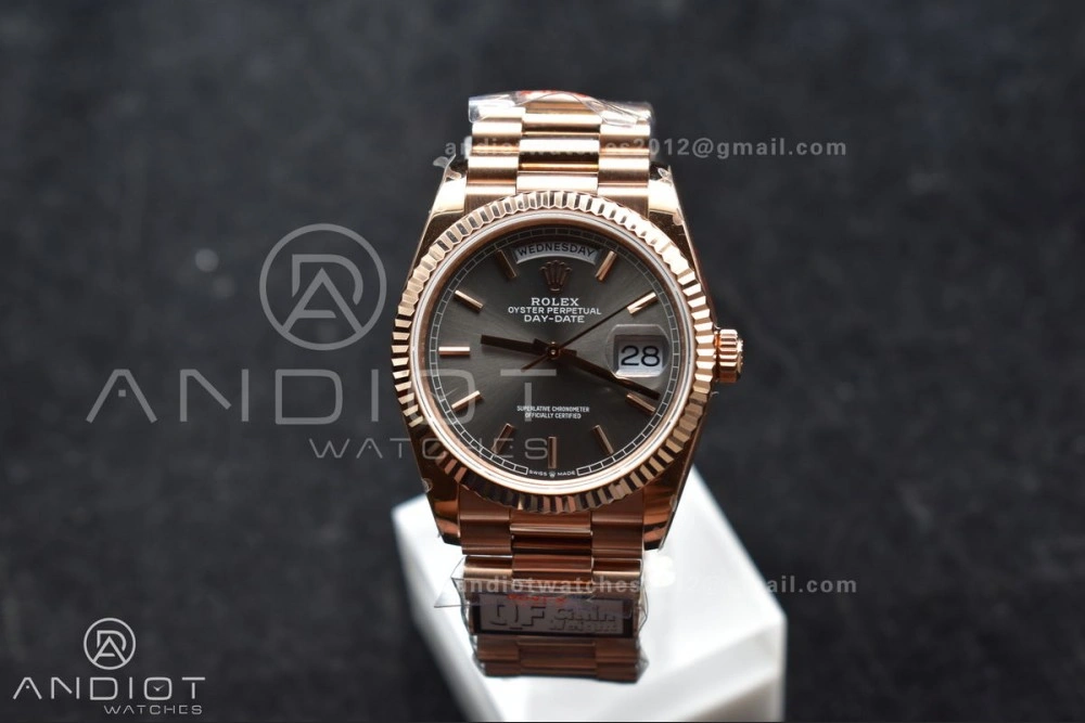 Seasonal DayDate 36 SS QF Best Edition 904L Steel Grey Dial on President Bracelet vr3255 V5 (Gain Weight) 681