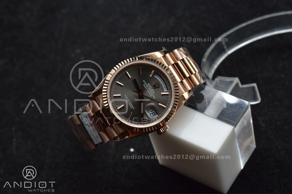 Seasonal DayDate 36 SS QF Best Edition 904L Steel Grey Dial on President Bracelet vr3255 V5 (Gain Weight) 681