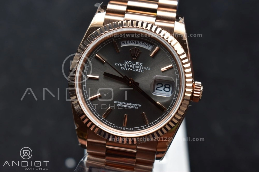 Seasonal DayDate 36 SS QF Best Edition 904L Steel Grey Dial on President Bracelet vr3255 V5 (Gain Weight) 681
