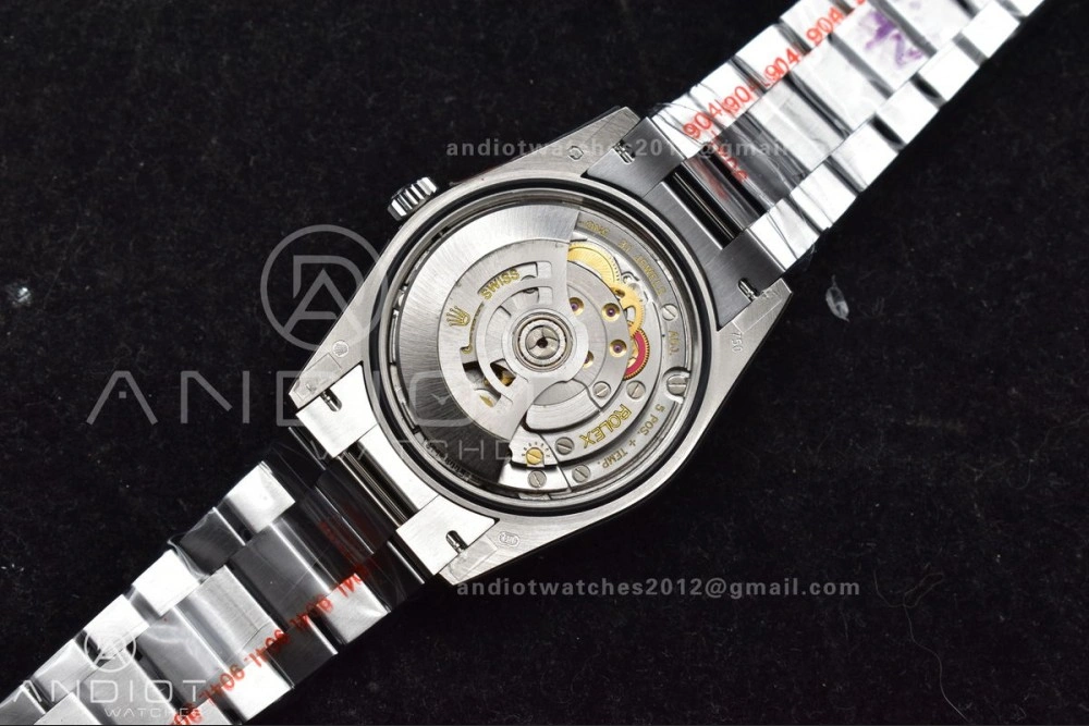 DayDate 36 SS QF Best Edition 904L Steel Grey Diamond Dial on President Bracelet vr3255 V5 (Gain Weight) Comfortable 750