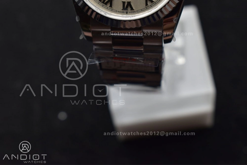 DayDate 36 SS QF Best Edition 904L Steel White Dial Roman Stick on President Bracelet vr3255 V5 (Gain Weight) Unisex 688