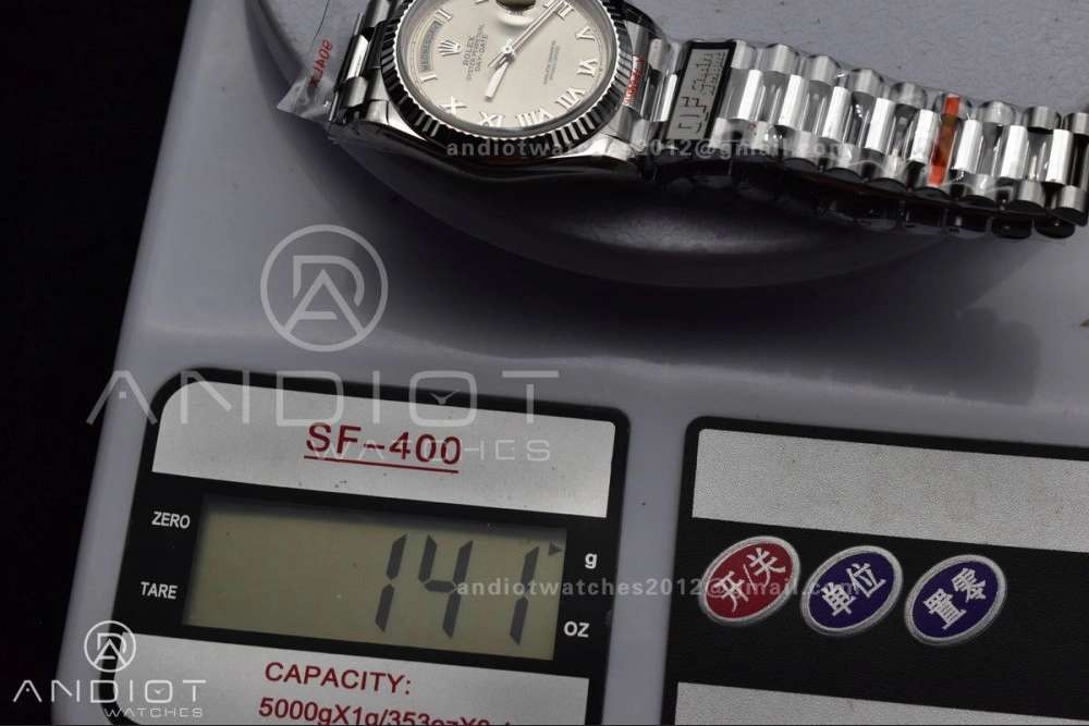 DayDate 36 SS QF Best Edition 904L Steel White Dial Roman Stick on President Bracelet vr3255 V5 (Gain Weight) Unisex 688