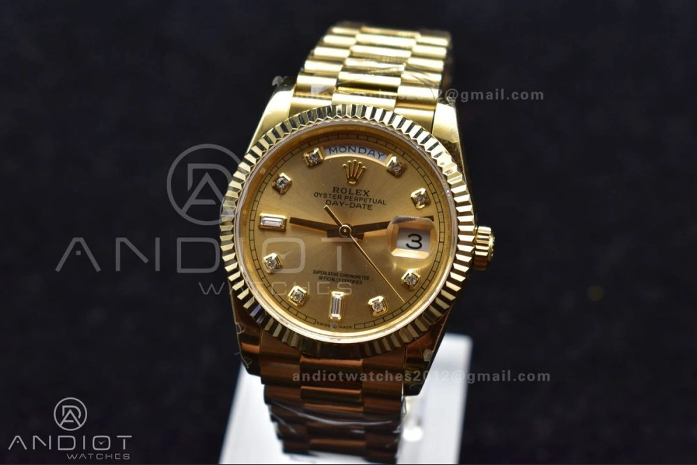 DayDate 36 YG BPF Best Version On President Bracelet A2836 V Unisex 686