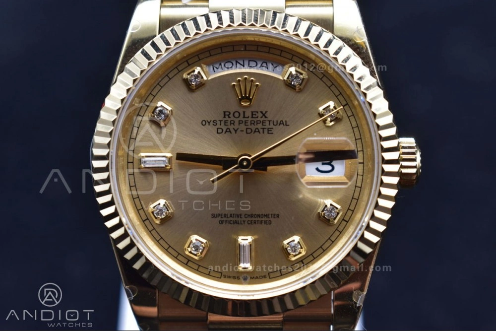 DayDate 36 YG BPF Best Version On President Bracelet A2836 V Unisex 686