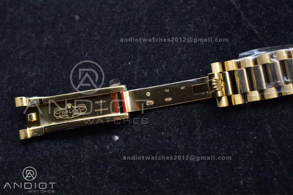 Colorful DayDate 36 YG QF Best Edition 904L Steel Gold Dial with Roman Mark on President Bracelet vr3255 V5 (Gain Weight) 691