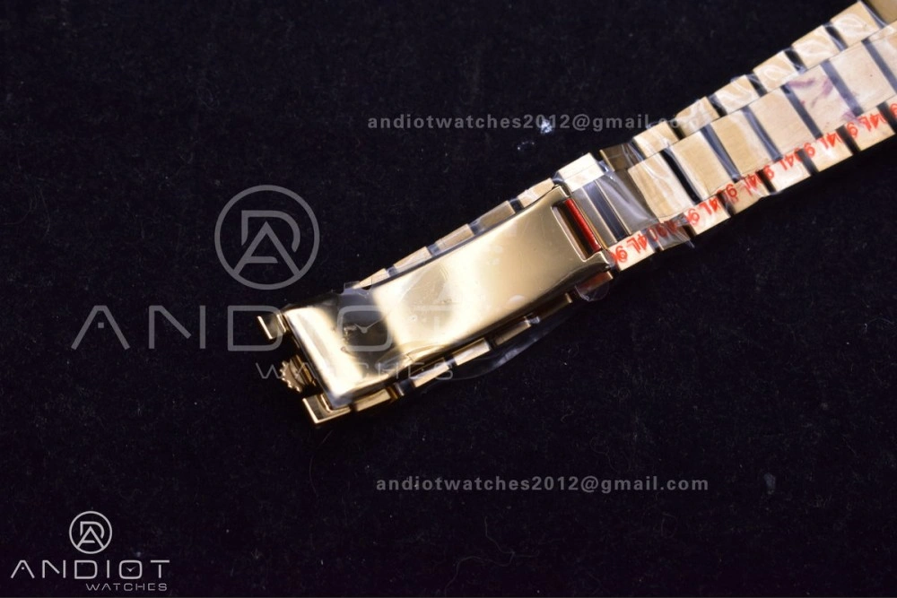 Colorful DayDate 36 YG QF Best Edition 904L Steel Gold Dial with Roman Mark on President Bracelet vr3255 V5 (Gain Weight) 691