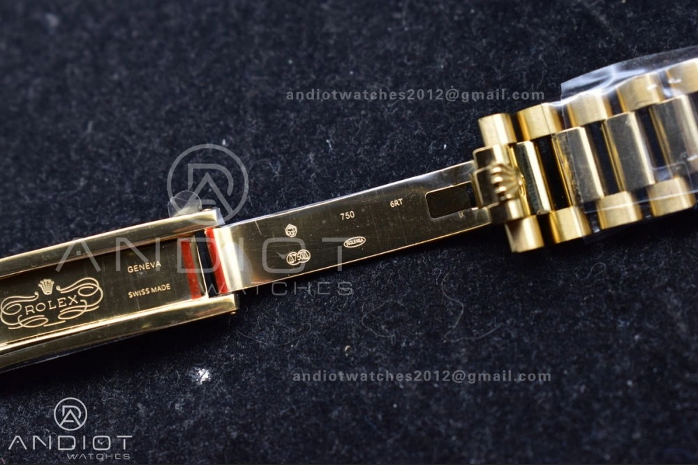 NewStyle DayDate 36 YG QF Best Edition 904L Steel Green Dial with Stick Diamond on President Bracelet vr3255 V5 (Gain Weight) 697