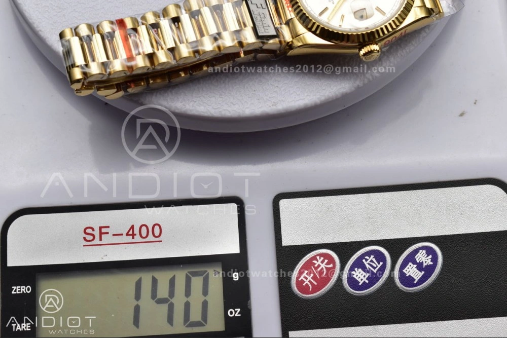 Practical DayDate 36 YG QF Best Edition 904L Steel Silver Dial on President Bracelet vr3255 V5 (Gain Weight) 693