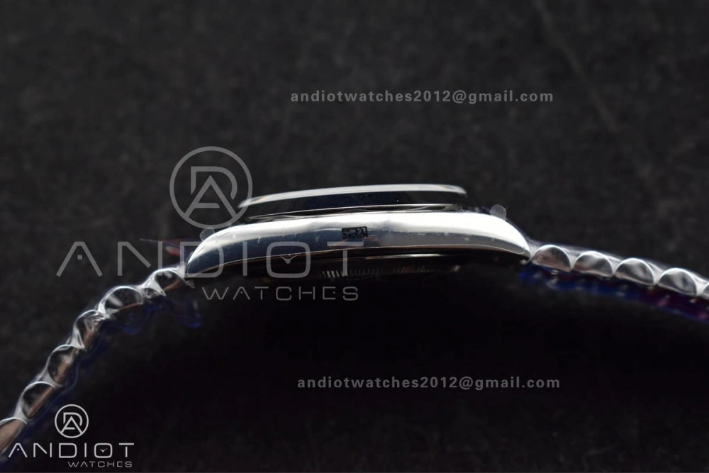 DayDate 40 GMF Tungsten Weighted 904L Steel Blue Dial Roman Markers On President Bracelet A3255 V Trendsetting 703