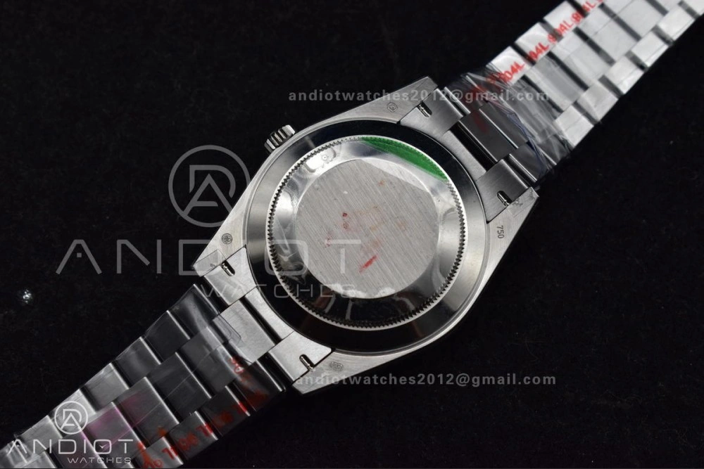 DayDate 40 GMF Tungsten Weighted 904L Steel Blue Dial Roman Markers On President Bracelet A3255 V Trendsetting 703