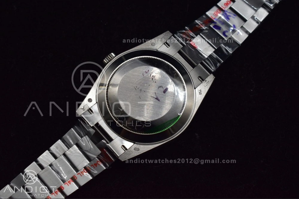 DayDate 40 GMF Tungsten Weighted 904L Steel Grey Dial Stick Markers On President Bracelet A2836 V Stretchable 704
