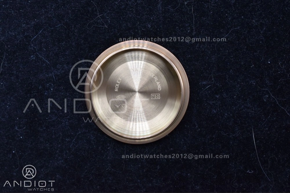 Bright DayDate 40 RG GMF 904L Steel Meteorite Dial Crystal Markers On President Bracelet A 706