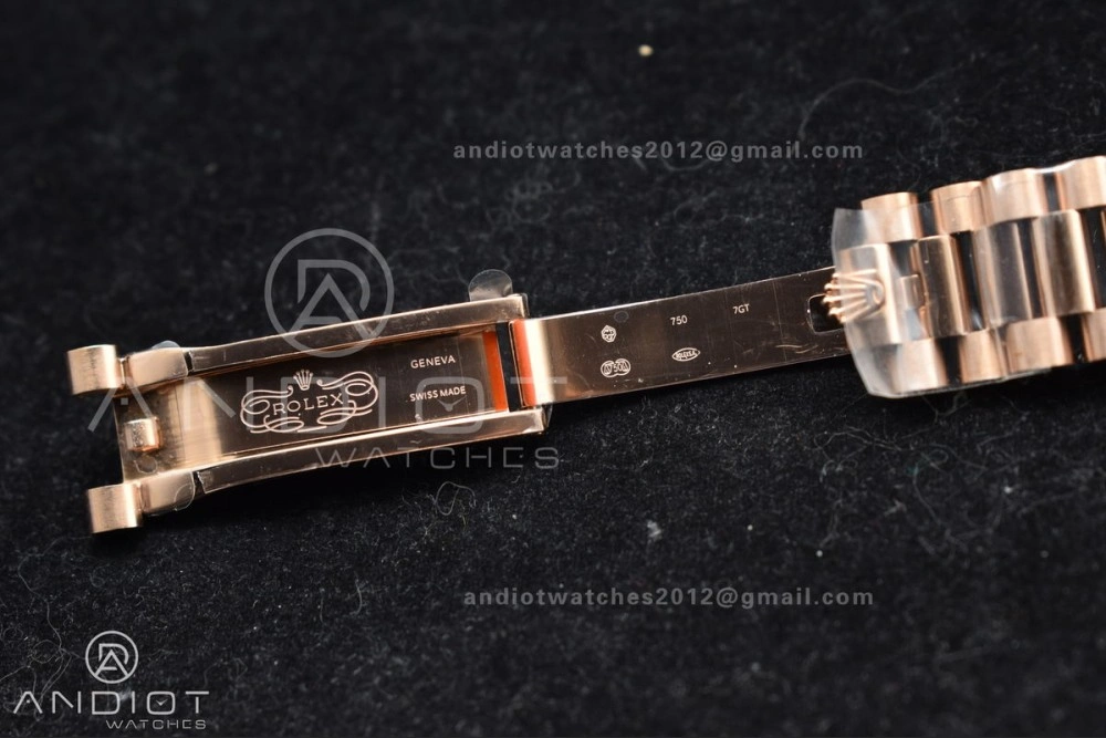 Durable DayDate 40 RG GMF Plated 904L Steel RG Dial Crystal Markers On President Bracelet A2836 V 705