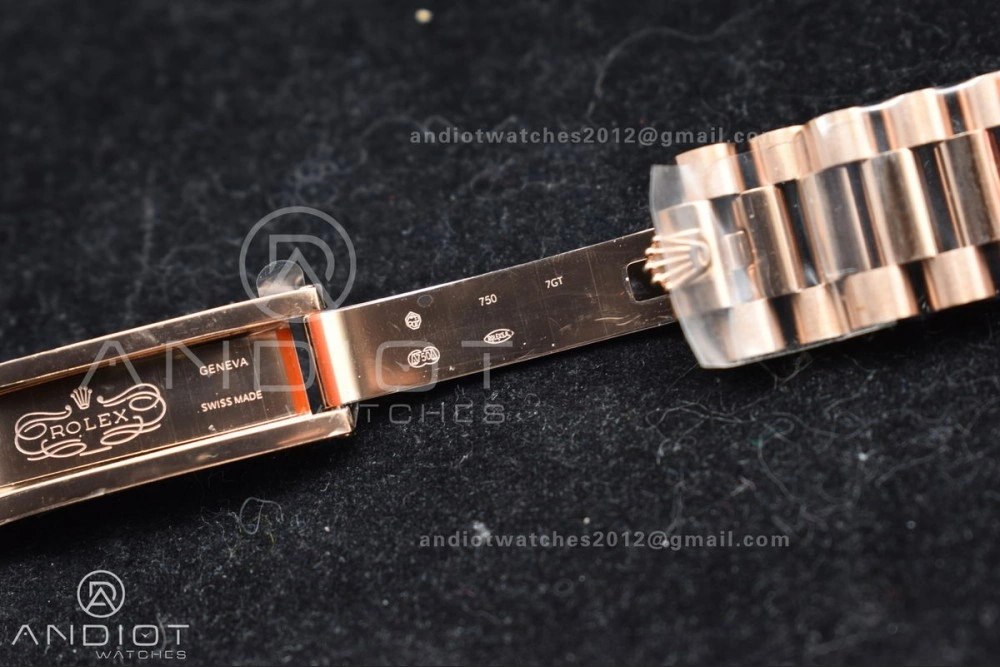 Durable DayDate 40 RG GMF Plated 904L Steel RG Dial Crystal Markers On President Bracelet A2836 V 705