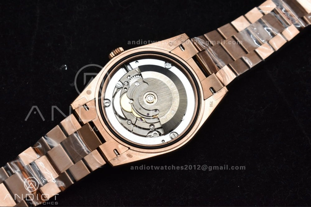 Durable DayDate 40 RG GMF Plated 904L Steel RG Dial Crystal Markers On President Bracelet A2836 V 705