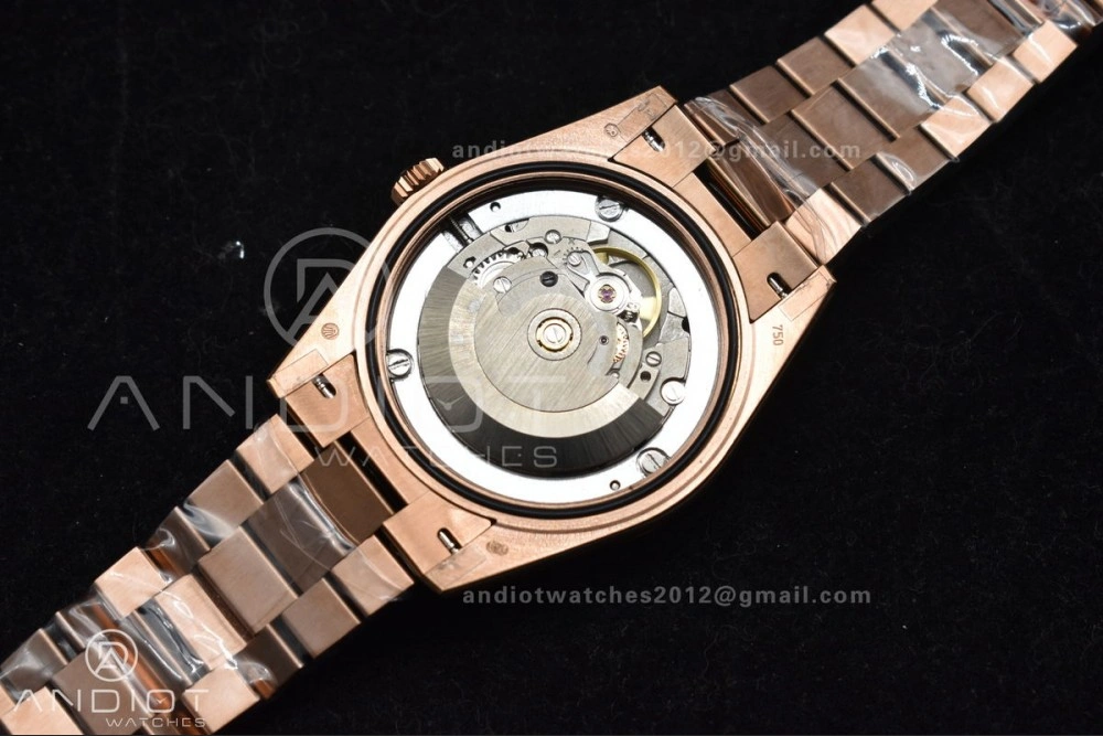 Durable DayDate 40 RG GMF Plated 904L Steel RG Dial Crystal Markers On President Bracelet A2836 V 705