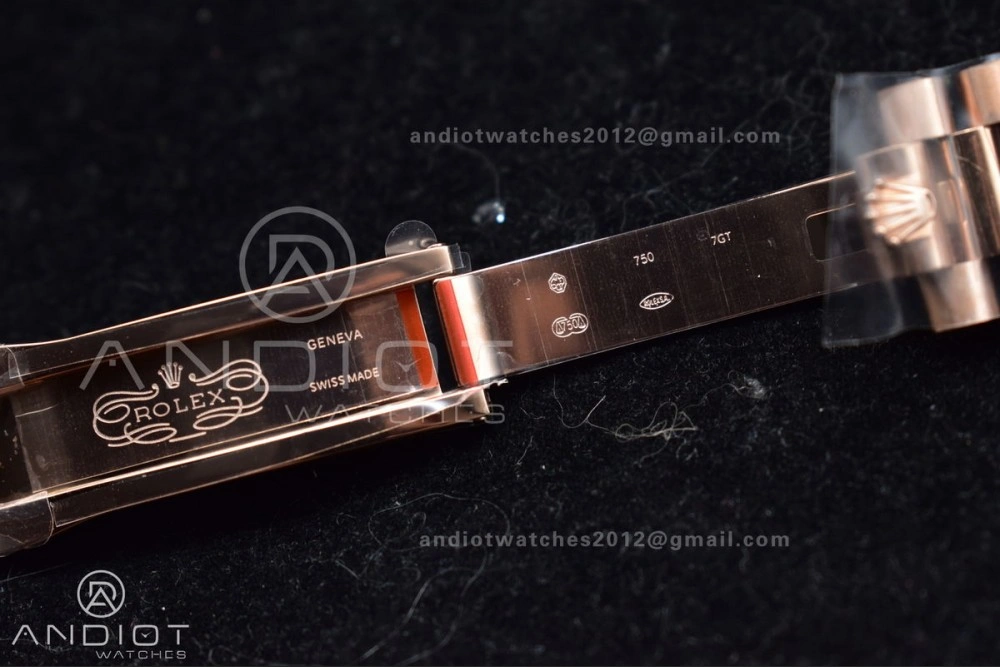 DayDate 40 RG GMF Tungsten Weighted 904L Steel Green Dial Roman Markers on President Bracelet A2836 V FashionForward 709