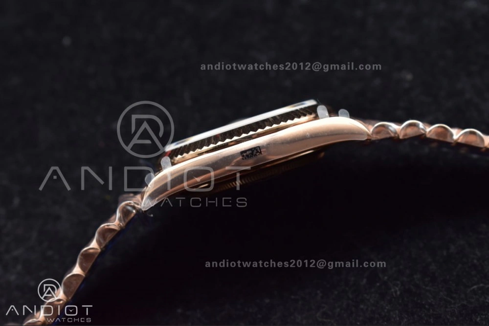 DayDate 40 RG GMF Tungsten Weighted 904L Steel Green Dial Roman Markers on President Bracelet A2836 V FashionForward 709