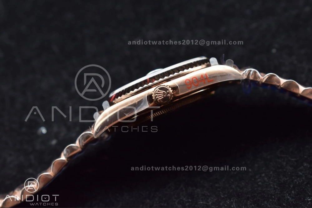 DayDate 40 RG GMF Tungsten Weighted 904L Steel Green Dial Roman Markers on President Bracelet A2836 V FashionForward 709