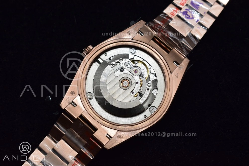 DayDate 40 RG GMF Tungsten Weighted 904L Steel Green Dial Roman Markers on President Bracelet A2836 V FashionForward 709