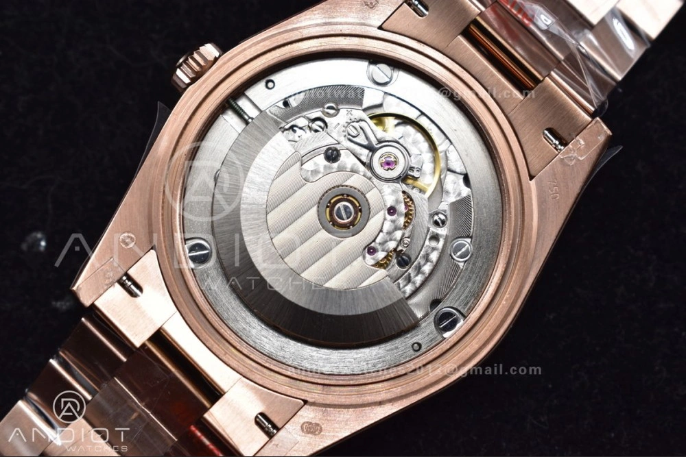 DayDate 40 RG GMF Tungsten Weighted 904L Steel Green Dial Roman Markers on President Bracelet A2836 V FashionForward 709