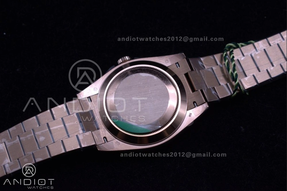 Attractive DayDate 40 RG GSF Gain Weight Brown Roman Dial on President Bracelet A 712