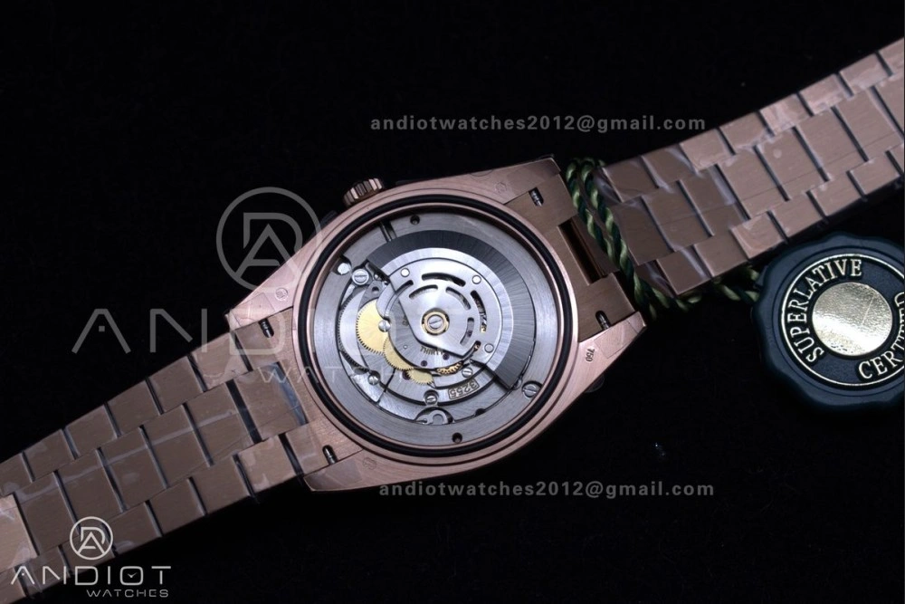 Attractive DayDate 40 RG GSF Gain Weight Brown Roman Dial on President Bracelet A 712