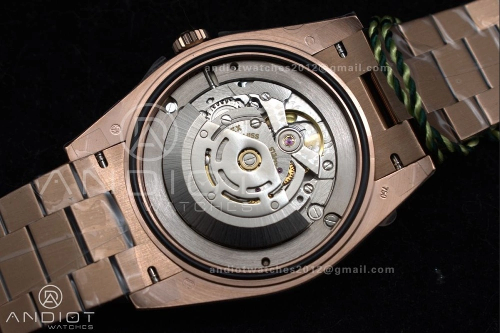 Attractive DayDate 40 RG GSF Gain Weight Brown Roman Dial on President Bracelet A 712