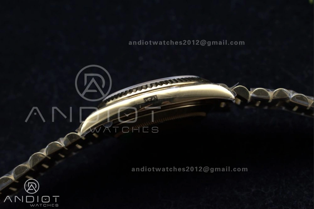 OnTrend DayDate 40 RG GSF Gain Weight Gold Roman Dial on President Bracelet A 390