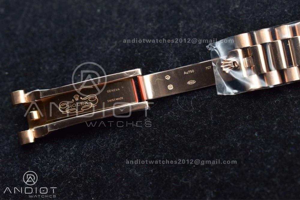 WellDesigned DayDate 40 RG JDF 904L Steel Meteorite Dial Crystal Markers On President Bracelet A 708