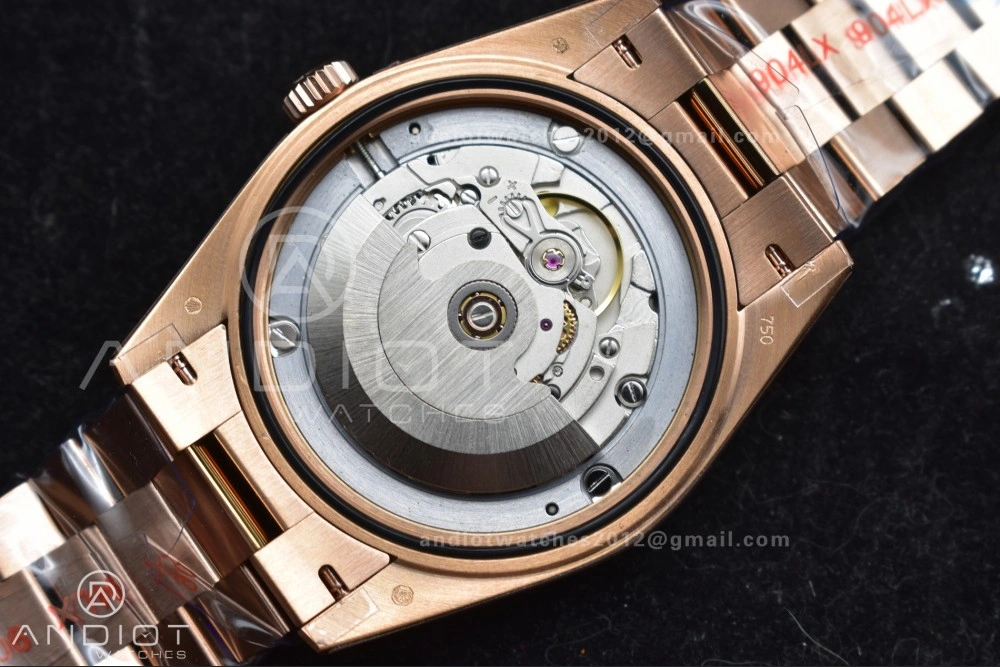 Soft DayDate 40 RG QF Best Edition 904L Steel Slate Ombre Dial on President Bracelet A2836 V4 (Gain Weight) 711