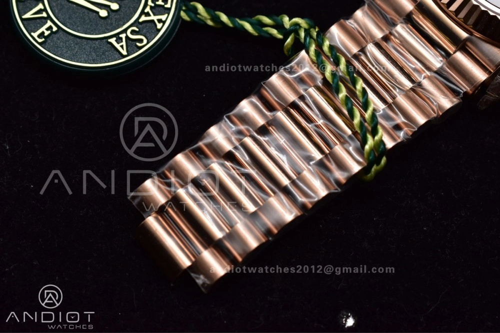 DayDate 40 RG TWF 316L Steel Meteorite Dial Crystal Markers on President Bracelet A SmartChoice 402
