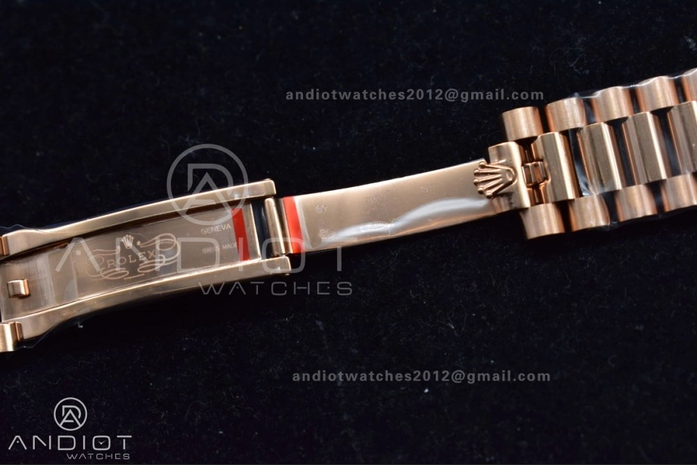 DayDate 40 RG TWF 316L Steel Meteorite Dial Crystal Markers on President Bracelet A SmartChoice 402