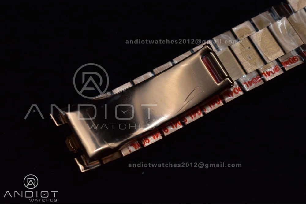 DayDate 40 RG TWF 316L Steel Meteorite Dial Crystal Markers on President Bracelet A SmartChoice 402