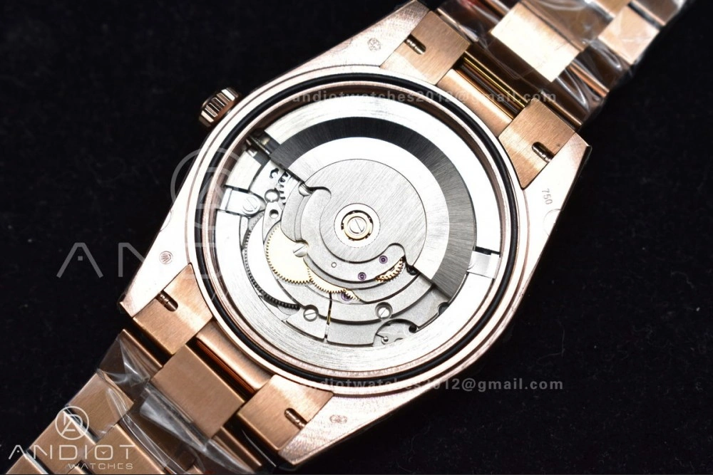 DayDate 40 RG TWF 316L Steel Meteorite Dial Crystal Markers on President Bracelet A SmartChoice 402