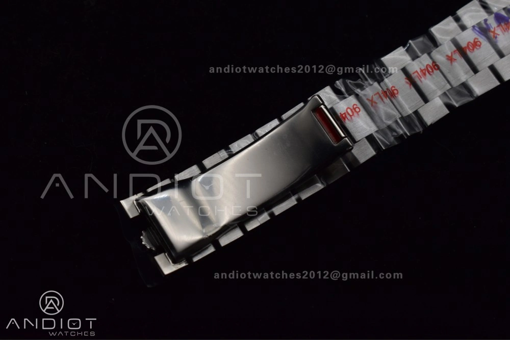 Chic DayDate 40 SS GMF 904L Steel Black Crystal Dial on President Bracelet A2836 V3 (Gain Weight) 713