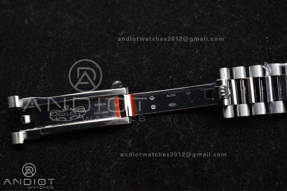 Functional DayDate 40 SS GMF 904L Steel Green Dial Arabic Markers On President Bracelet A 707