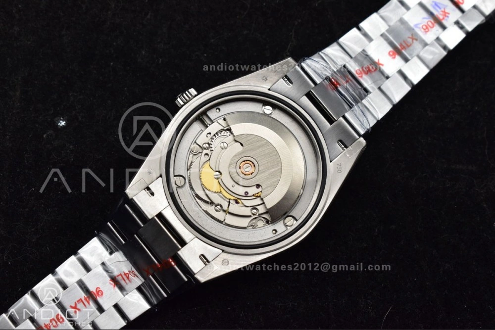 Functional DayDate 40 SS GMF 904L Steel Green Dial Arabic Markers On President Bracelet A 707