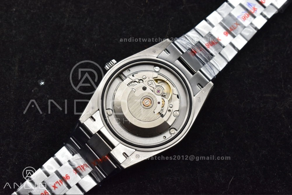 Functional DayDate 40 SS GMF 904L Steel Green Dial Arabic Markers On President Bracelet A 707