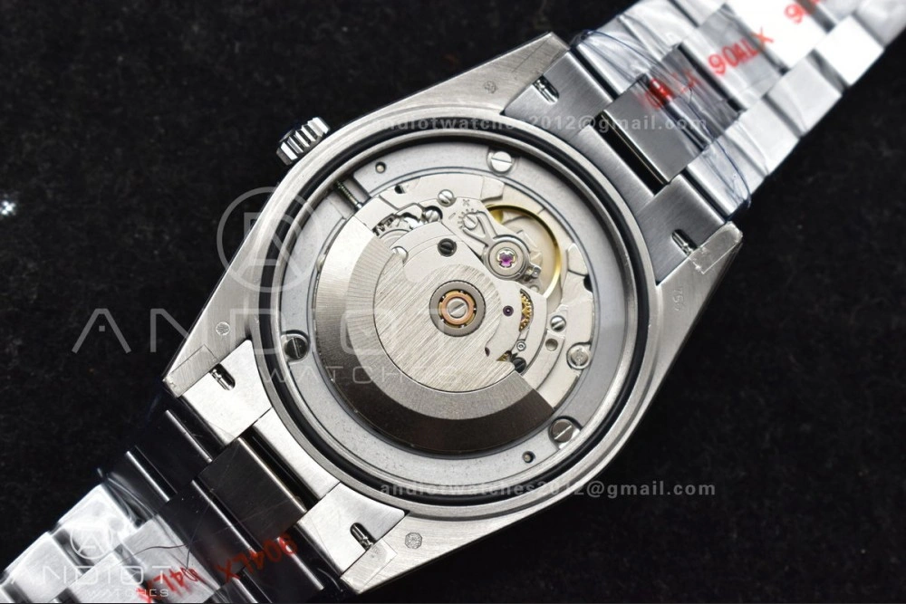 Functional DayDate 40 SS GMF 904L Steel Green Dial Arabic Markers On President Bracelet A 707