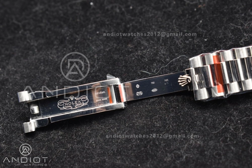 DayDate 40 SS GMF 904L Steel Ice Blue Stick Dial On President Bracelet A3255 V Stretchable 714