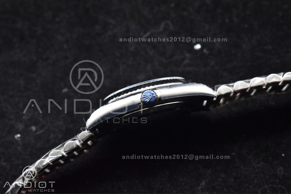 DayDate 40 SS GMF 904L Steel Ice Blue Stick Dial On President Bracelet A3255 V Stretchable 714