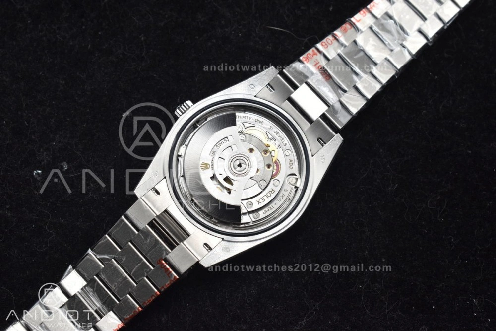 DayDate 40 SS GMF 904L Steel Ice Blue Stick Dial On President Bracelet A3255 V Stretchable 714