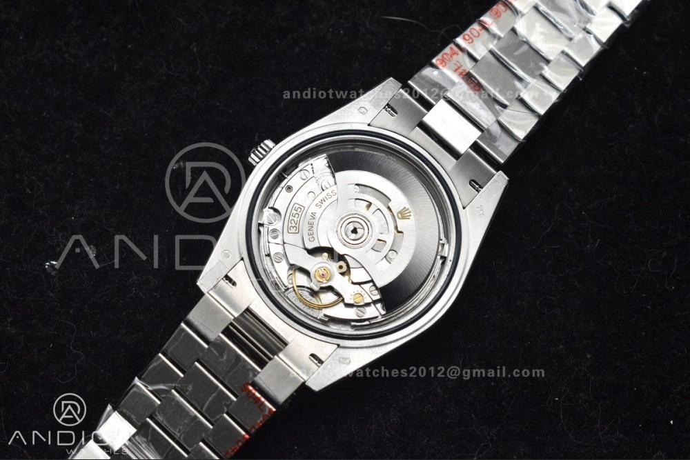 DayDate 40 SS GMF 904L Steel Ice Blue Stick Dial On President Bracelet A3255 V Stretchable 714