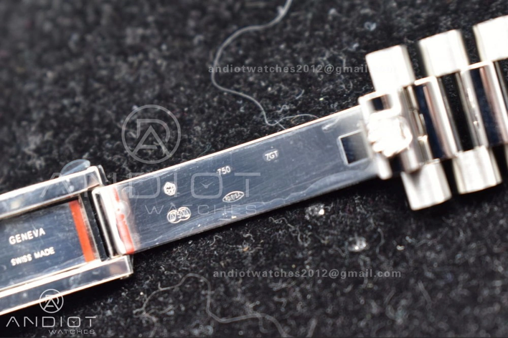 DayDate 40 SS GMF 904L Steel Iced Blue Dial Arabic Markers on President Bracelet A3255 V Cozy 710