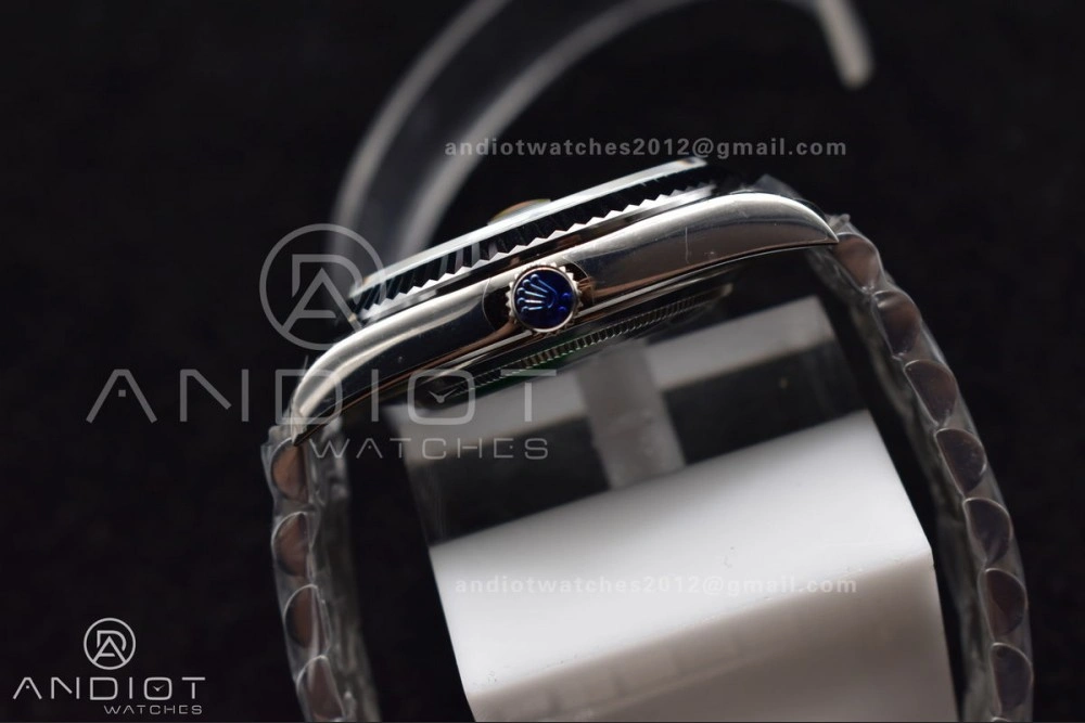 DayDate 40 SS GMF 904L Steel Iced Blue Dial Roman Markers On President Bracelet A3255 V Sporty 715