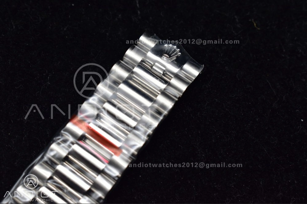 DayDate 40 SS GMF 904L Steel Iced Blue Dial Roman Markers On President Bracelet A3255 V Sporty 715