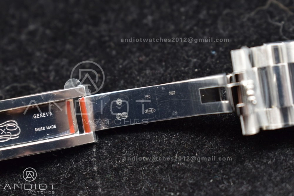 DayDate 40 SS GMF 904L Steel Iced Blue Dial Roman Markers On President Bracelet A3255 V Sporty 715