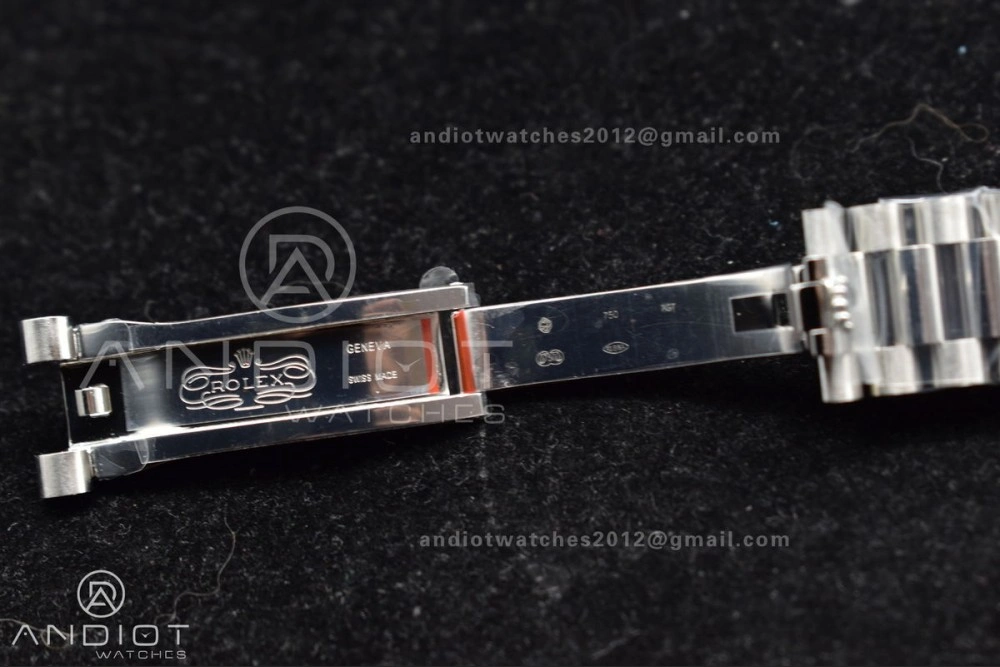 DayDate 40 SS GMF 904L Steel Iced Blue Dial Roman Markers On President Bracelet A3255 V Sporty 715